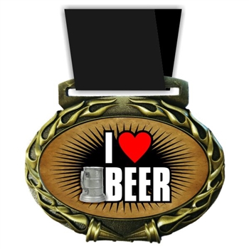 Beer Medal in Jam Oval Insert | Beer Award Medal