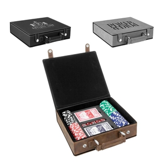 Laserable Leather Poker Gift Set | Poker Gift Set