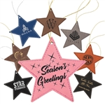 Customizable Leatherette Star Holiday Ornament