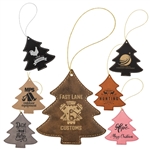 Customizable Leatherette Tree Holiday Ornament