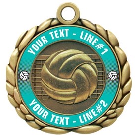 Volleyball Medal 2-1/2"