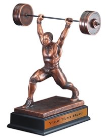 Weight Lifting Resin Award Trophy