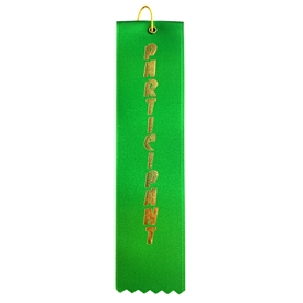 Green Participant Ribbon with a star crest in the middle.