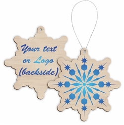 Personalized Wood Snowflake Holiday Ornament
