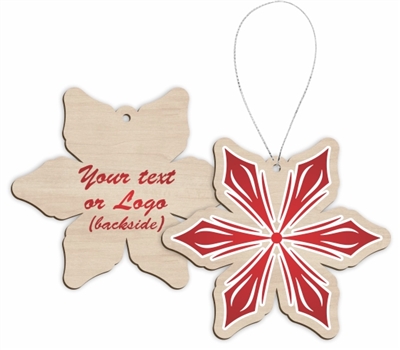 Personalized Wood Snowflake Holiday Ornament