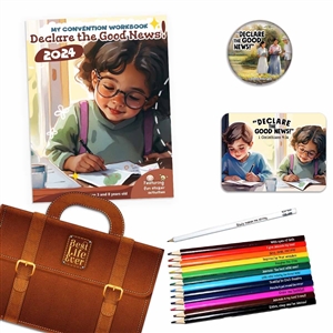 JW set of kids supplies for the 2024 'Declare the Good News' Convention.