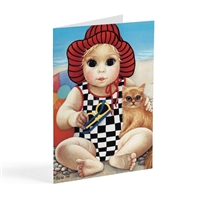 Margaret Keane Greeting Card - Seaside Sue