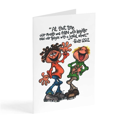 laughter and a joyful shout - Illustrated Greeting Card