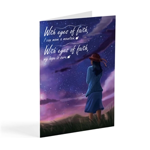 encouraging greeting card for JWs featuring a night sky