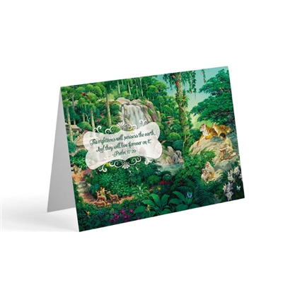 Give an Encouraging Greeting Card based on Psalm 37:29