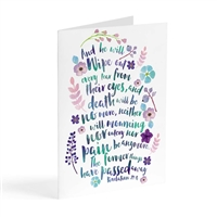 Comforting Greeting Card - He Will Wipe Out Every Tear