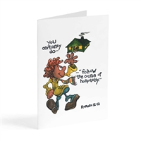 follow the course of hospitality - Illustrated Greeting Card