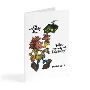 follow the course of hospitality - Illustrated Greeting Card