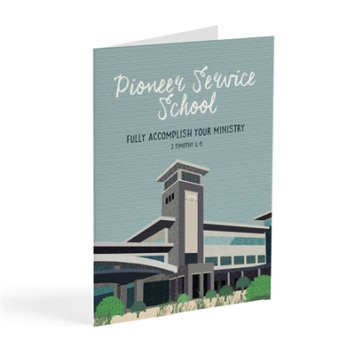 A greeting cards specifically designed for those attending pioneering school