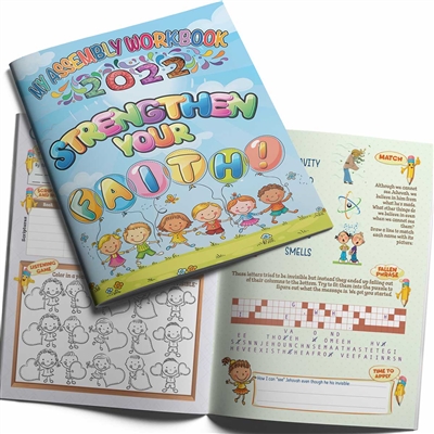 *LAST YEARS' ASSEMBLY* - 2021/2022 Children's fun ACTIVITY BOOK for the "Strengthen Your Faith!" Assembly