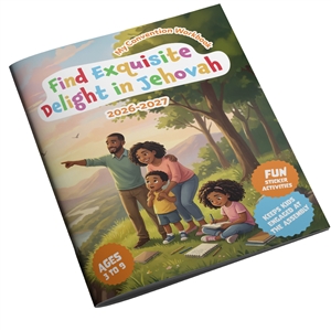 Features of the "Find Exquisite Delight in Jehovah" Activity Book for kids