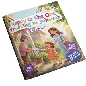 Children's activity workbook for "Happy Is the One Trusting In Jehovah" circuit assembly