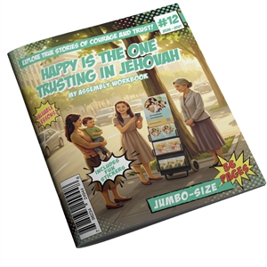 "Happy Is the One Trusting In Jehovah" JW Youths' Workbook designed for theocratic learning and spiritual growth.