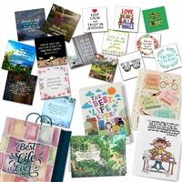 Magnets, and greeting cards to prepare 8 gift bags