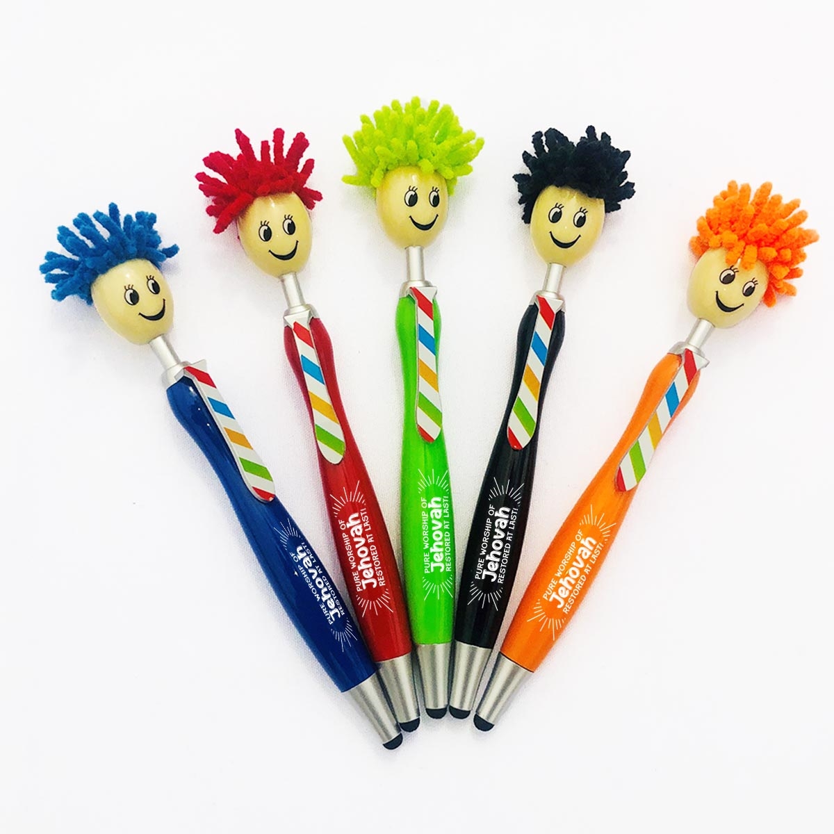 Fun Study Pen: 3-in-1- Pen/Stylus/Duster - Pure Worship - Set of 5 (Assorted)