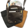 Mens Womens Leather Jehovah Witness Satchel in Brown or Black