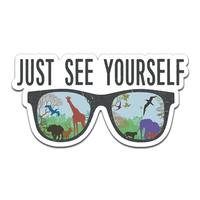 Fun Fridge Magnet with the phrase "Just see yourself"