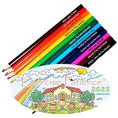 JW Kids convention pencil crayon set