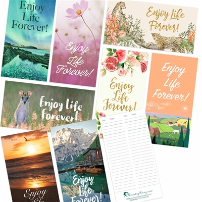 Set of 8 'Enjoy Life Forever' Bookmarks for the Congregation Bible Study