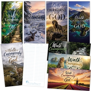 Set of 8 Walk Courageously With God Study Book bookmarks for Congregation Bible Study