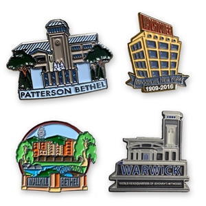 Pins of four bethel locations - Wallkill, Warwick, Patterson, and Brooklyn
