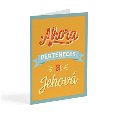 Tarjeta postal de bautismo TJ - Ahora perteneces a Jehova