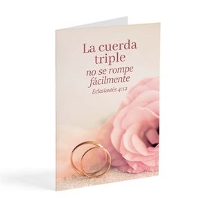 La cuerda triple no se rompe facilmente (Tarjeta postal de matrimonio para Testigos de Jehova)