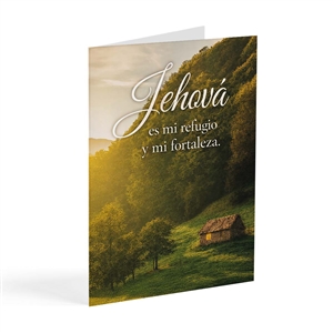 Jehova Es Mi Refugio Y Mi Fortaleza (Tarjeta Postal Cristiana De Animo)