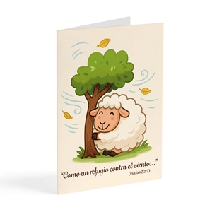 Como Un Refugio Contra El Viento (Tarjeta Postal De Agradecimiento Para Ancianos TJ)