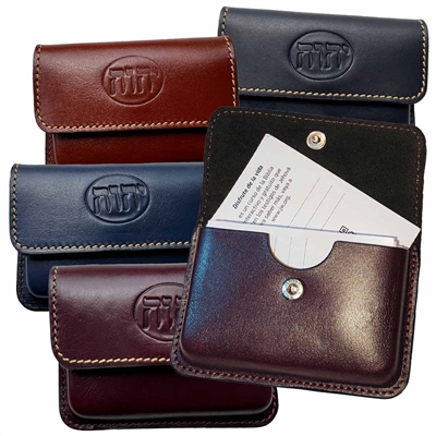 Elegant leather Card Holder for contact cards and similar size cards