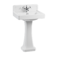Burlington Contmeporary 61cm Basin Upstand & Pedestal