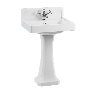 Burlington Contmeporary 61cm Basin Upstand & Pedestal