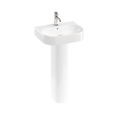 Britton Trim 500mm Basin with Round Full Pedestal