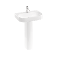 Britton Trim 600mm Basin with Round Full Pedestal