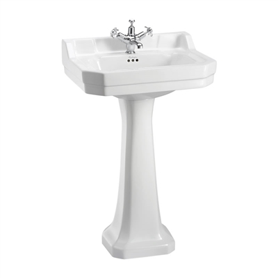 Burlington Edwardian 56cm Basin with Pedestal