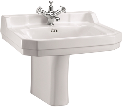 Burlington Edwardian 61cm Basin with Semi Pedestal