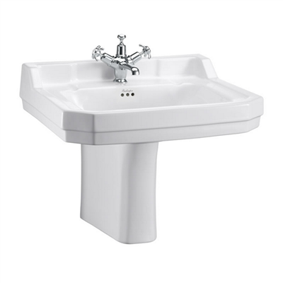 Burlington Edwardian 61cm Basin with Semi Pedestal