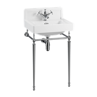 Burlington Contemporary 56cm Basin Upstand with Basin Stand