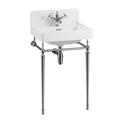 Burlington Contemporary 56cm Basin Upstand with Basin Stand
