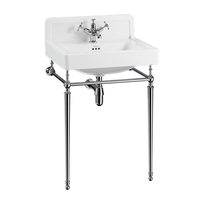 Burlington Contemporary 61cm Basin Upstand with Basin Stand