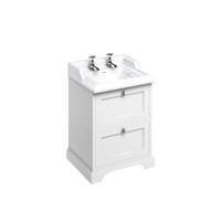 Burlington Classic 65cm Basin with Furniture Unit & Two Drawers