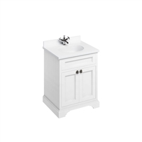 Burlington 65cm Furniture Unit with White Worktop, Doors & Basin
