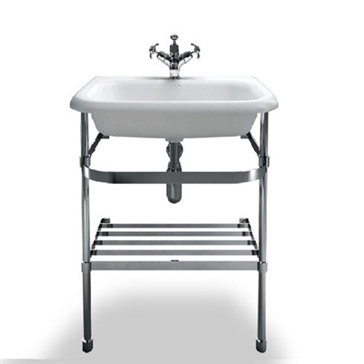 Burlington Medium Roll Top Basin with Stainless Steel Stand