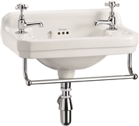 Burlington Edwardian 51cm Cloakroom Basin with Towel Rail