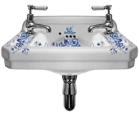 TRTC Blue & White Floral Cloackroom Basin